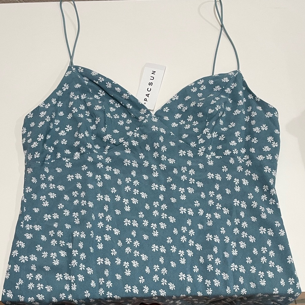 Blue floral dress